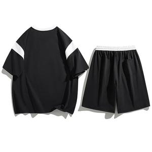 Conjunto Corto para Hombre de Último Diseño, Algodón Transpirable, Producto en Oferta, Nueva Llegada de Verano, Color de Contraste, Conjunto Corto OEM para Adultos - Product Image 3