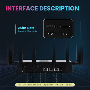 Suncomm เราเตอร์ O8 Wifi6 5G SDX75เป็นพิเศษพร้อมช่องใส่ซิมการ์ดคู่การเปลี่ยนพัดลมระบายความร้อนเราเตอร์ CPE 5G IMEI - Product Image 6