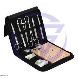Kit d'entraînement en silicone avec scalpel, ciseaux et instruments de suture, emballage OEM disponible, idéal pour les étudiants en médecine - Product Image 3