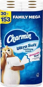 Offre exclusive sur Charmin-Papier hygiénique ultra doux au toucher, 18 méga rouleaux de famille | Rouleaux réguliers Charmin-90 pour les acheteurs en gros - Product Image 2