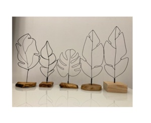 Feuille de métal écologique indienne Art décoratif pièce maîtresse Base en bois couleur personnalisée finition en poudre à la main Design moderne Diwali - Product Image 1