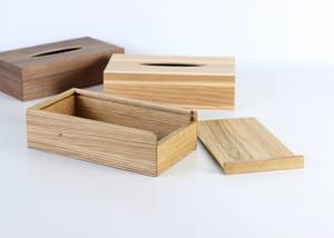 Boîte à mouchoirs en noyer de luxe |   Porte-papier en bois pour salle de bain et salon |   Boîte de rangement de bureau moderne et durable |   Décoration intérieure - Product Image 2