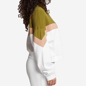 ชุดวอร์มคอลูกเรือสำหรับผู้หญิงชุดวอร์มผ้าคอตตอนเนื้อแห้งเร็วระบายอากาศได้ดีด้านหน้าออกแบบได้ตามต้องการ - Product Image 3