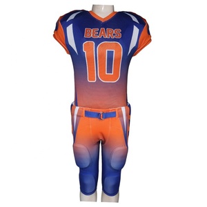 Maillot de football américain personnalisé à manches courtes, qualité supérieure, 100% polyester, design personnalisable, faible MOQ, vente chaude - Product Image 1