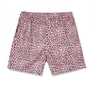 Shorts de plage légers personnalisés avec doublure en maille, imprimés par sublimation léopard, pour le quotidien, la course et la natation - Product Image 2