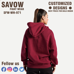 Vente en gros Pull surdimensionné Sweatshirts courts en coton Vestes polaires Streetwear à capuche pour femmes Sweats à capuche pour hommes - Product Image 2