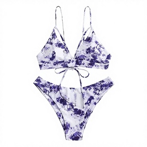 ชุดว่ายน้ำดีไซน์เนอร์สำหรับผู้หญิง พร้อมโลโก้สั่งทำ กางเกงบิกินี่ทรงบราซิล ลายสัตว์ ผลิตจากโพลีเอสเตอร์/ไนลอน แห้งเร็ว บิกินี่คริสตัล - Product Image 1