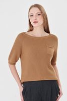 Pull en tricot pour femme, 100% coton biologique, ample, respirant, doux et chaud