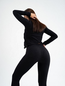 Sale Women's Sports Bra Leggings Set High Quality Stretch Butt Lift Gym Wear Plus Size Seamless Design Lightweight - Product Image 6