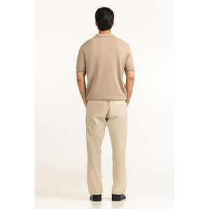 Polo coupe classique en tissu tricoté en soie de haute qualité, grande taille XL, infroissable, confortable, couleur unie foncée - Product Image 1