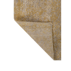 Alfombra Clásica del Lejano Oriente Tejida a Mano con Lana, Bambú y Seda, Color Beige Marrón, con Medallón Rectangular, para el Hogar, Pasillo, Dormitorio, 10 mm, Esk-1584(Fr) - Product Image 5