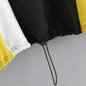 Sweat-shirt ras du cou à fermeture éclair crop sweats à col rond meilleur style vêtements d'extérieur colorés femmes sweats par sport élégant - Product Image 3