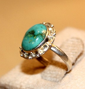 Sterling Silver <b>Turquoise</b> <b>Ring</b> Handmade Gemstone Minimalist Daily Wear Gift Jewelry Wholesale for Women Wholesale Supplier - Product Image 1