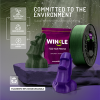 Filament WINKLE PLA HD à paillettes 1,75 mm 1 kg pour imprimante 3D, vente en gros, finition FDM, impression facile, sans déformation, fabriqué en Europe, 0,05 mm