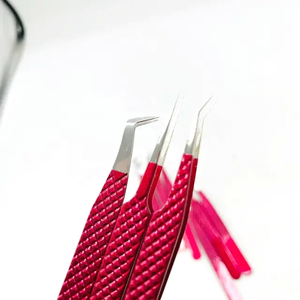 Pince à épiler à 90 degrés, volume de pointe en fibre, pince à épiler de haute qualité, extension de cils en métal - Product Image 5