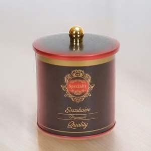 กระป๋องโลหะทรงกลมมือจับ2.1L สีแดง Ø140x150mm เก็บและภาชนะบรรจุอาหารแบบพิเศษ - Product Image 5