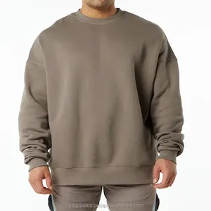 High Quality Active Gym Pullover Sweatshirt Cotton Spandex French Terry Workout Drop Shoulder Crewneck Sweatshirts
