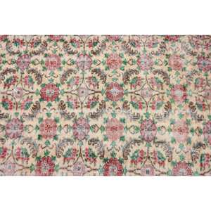 Alfombra Kilim Vintage turca de 4x6 ', color rojo y Beige, estilo clásico, área grande, diseño de retazos, lana, látex de 10mm para decoración de habitación de pasillo - Product Image 5