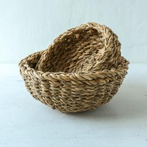 Cheap price mini nest fruit basket <b>kitchen</b> tabletop <b>decor</b> natural seagrass nesting bowl set - Product Image 1