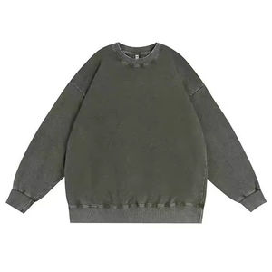 Vente en gros Sweat-shirt à col rond OEM_ODM Sweatshirts surdimensionnés coupés lavés en détresse personnalisés Sweats à capuche et sweat-shirt d'hiver pour hommes - Product Image 6