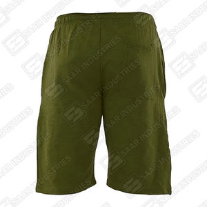Pantalones cortos de entrenamiento deportivo ligeros de secado rápido para hombre, 100% algodón, tela polar bordada, ecológicos, transpirables, antibolitas - Product Image 4