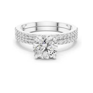 Bague en diamant de laboratoire rond brillant de 1,87 carat pour femme, clarté VVS-VS EF, or 18 carats, 14 carats, 10 carats et argent 925, moissanite et or - Product Image 2