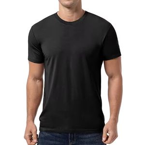 Wholesale Breathable Comfortable Soft 95% Cotton 5% Spandex Tshirts Men Short Sleeve Gym <b>Fitted</b> <b>T</b>-<b>shirt</b> for men - Product Image 1