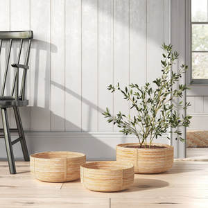 Voie de bouleau™Lot de 3 paniers en osier jonc de mer Solution de rangement élégante pour la maison ou le bureau - Product Image 3