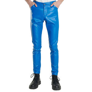 New Arrival Printed Logo Leather Pants Plus Size Wholesale Custom Made <b>Men</b> Leather Pants for Online Sale in Wholesale Custom - Product Image 1