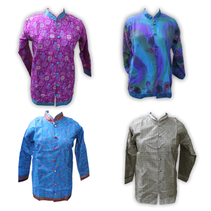 Georgette Banarasi <b>Indian</b> Women's Saree <b>Tops</b> & Tunics Soft & Stitched Wholesale Lot - Product Image 2