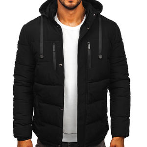 Chaqueta acolchada de moda para hombre cortavientos con capucha impresa por encargo de último diseño de moda - Product Image 1