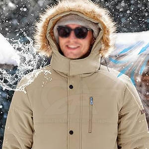 Chaqueta Casual Cortavientos Personalizada para Hombre, Chaqueta de Invierno con Capucha y Piel Sintética, Gruesa y Cálida - Product Image 3