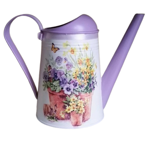 บัวรดน้ำโลหะทาสีมือดีไซน์ดอกไม้สำหรับสวนในบ้านและรดน้ำต้นไม้ - Product Image 5