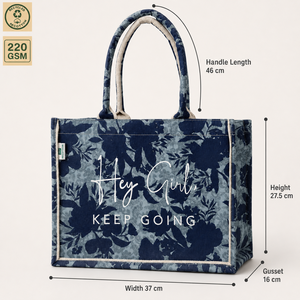 กระเป๋าผ้าแคนวาสพิมพ์ลายบาติกสำหรับผู้หญิง ขนาด 37x27.5x16 ซม. พิมพ์โลโก้ได้ตามต้องการ ใช้ซ้ำได้ เหมาะสำหรับใส่ของไปชายหาดหรือช้อปปิ้ง มีฐาน PP ขายส่ง รับผลิตแบบ OEM ODM - Product Image 6