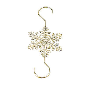 Alambre de gancho de adorno navideño para adornos de árboles Percha dorada elegante Ideal para decoración navideña y Guirnalda no iluminada para escaleras - Product Image 1