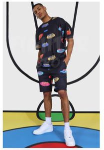 Conjunto de ropa de verano para niños con logotipo personalizado 100% algodón suave Camisetas cuello redondo y pantalones cortos Casual Color sólido niños chándales - Product Image 2