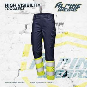 New Arrival Safety Work Reflective Men's <b>Pants</b> Washed Trouser Safety Men <b>Pants</b> <b>Hi</b> <b>Vis</b> Work Multi Pocket Slim Fit <b>Pants</b> Boys - Product Image 2
