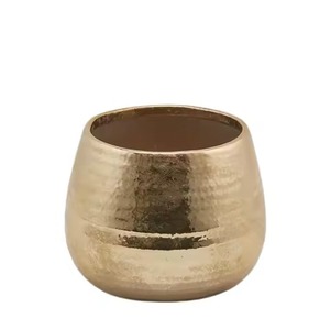Maceta martillada redonda de hierro hecha a medida, maceta de oro rosa, diseño moderno, tamaño personalizable para exteriores, hogar, jardín, balcón, macetas - Product Image 6