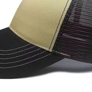 Casquette de camionneur en maille de coton unie personnalisée de haute qualité, sportive, avec lettres brodées, mousse réglable, vente en gros - Product Image 4