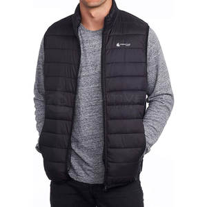 Veste matelassée pour homme, en polyester/nylon, respirante, à séchage rapide, avec fermeture éclair, logo personnalisé, couche chaude d'hiver, vente en gros - Product Image 1