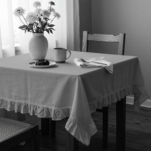 Nappe grise Taille unique pour tables à manger Tissu en polyester pour hôtels, fêtes et rassemblements 140x220cm 55x86 pouces - Product Image 3