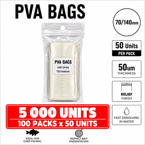 Sacs PVA 70x140mm 5000 unités, sacs d'appât pour la pêche à la carpe à dissolution rapide, solubles dans l'eau, sans résidus, accessoires de pêche - Product Image 1