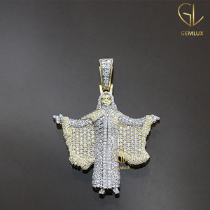 เครื่องประดับศาสนาสำหรับผู้ชาย925เพชรโมอิสซาไนท์สีเงินสไตล์ฮิปฮอปจี้เสน่ห์สำหรับผู้ชาย - Product Image 3