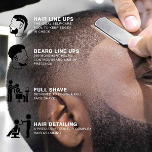 Alta calidad ARISTON INTERNATIONAL plata negro hoja de un solo borde Barbero maquinilla de afeitar afilada antiácido mango de plástico de acero inoxidable - Product Image 4