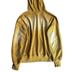 เสื้อฮู้ดมีซิปสำหรับผู้ชายผ้าคอตตอน100% แขนเก็บความร้อนกันแดดมีฮู้ดระบายอากาศได้ดีสไตล์ที่เป็นเอกลักษณ์ - Product Image 2