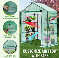 Serre portable pour plantes de jardin, balcon et terrasse, porte enroulable, couverture en PE imperméable, plusieurs tailles et couleurs