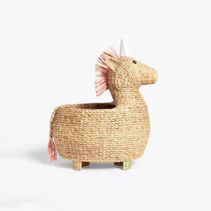 Joli panier d'hippopotame en rotin pour enfants nouveau design bac de rangement en osier écologique pour jouets pour enfants OEM Vietnam - Product Image 5