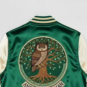 Veste universitaire en chenille brodée pour homme, style streetwear, vente en gros, best-seller, veste en satin légère pour homme, veste de lettreman - Product Image 5