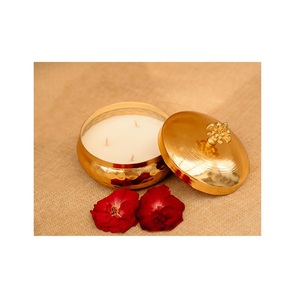 Pot de bougie en cire métallique fait à la main parfait pour l'éclairage intérieur maison ambiance méditation relaxation aromathérapie - Product Image 1