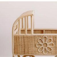 Beau landau de poupées en rotin en osier fait à la main avec matelas parfait landau de poupées pour votre enfant, cadeau et souvenir jouets pour enfants